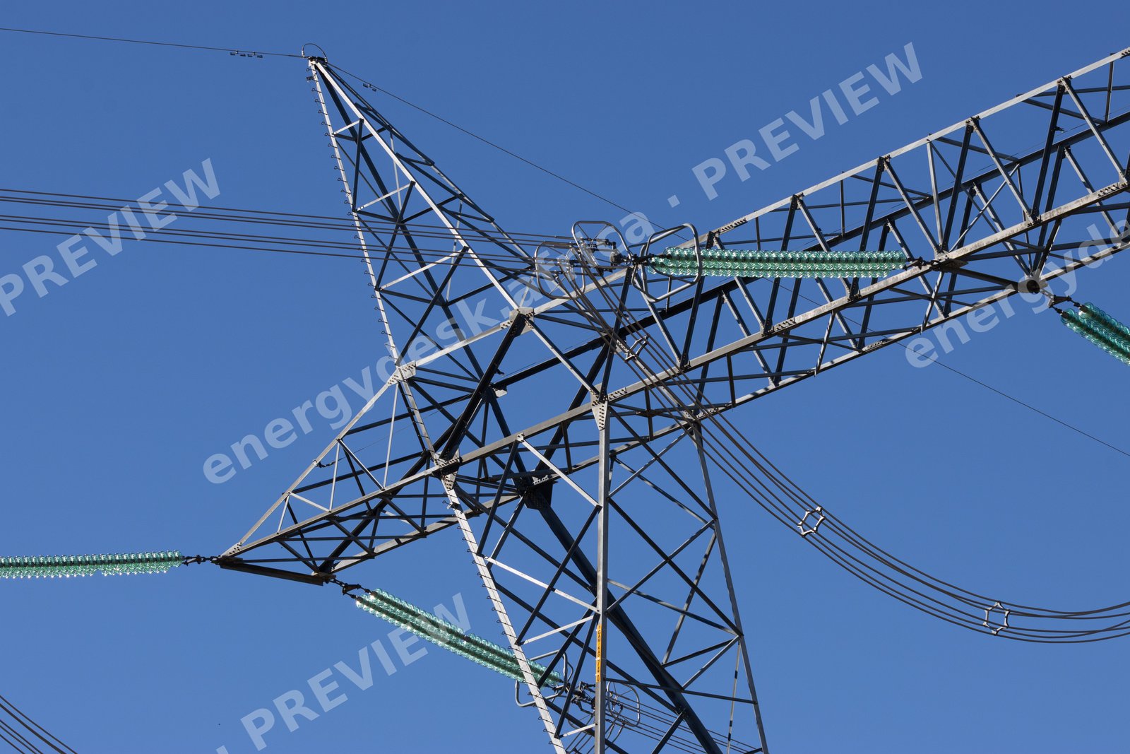 Transmission tower geometry from below, Karoo