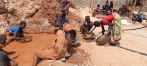 Gold mine workers in Nadwat, Turkana County